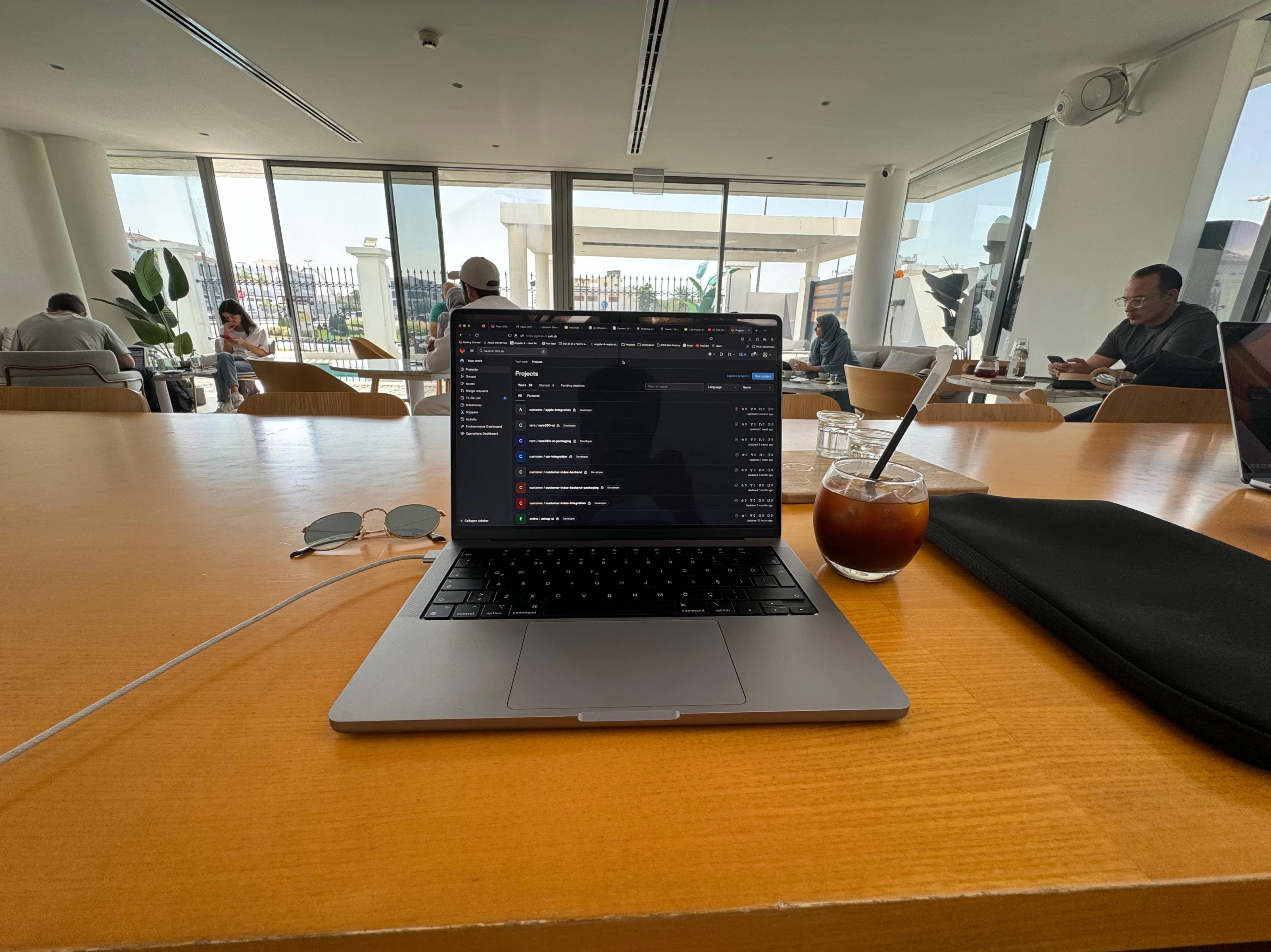 Letket team members working on software in Dubai 